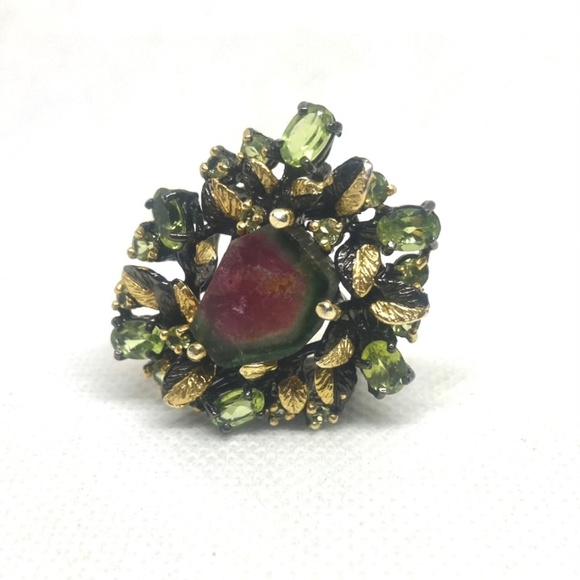 Watermelon Tourmaline Ring, Size 9 - Picture 8 of 12